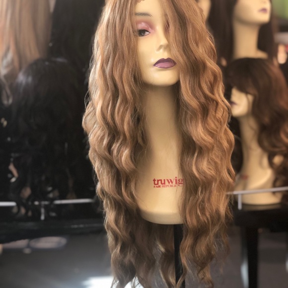Blonde mix Beach waves Lacefront Wig 2029